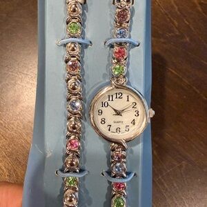 Lot of 3 silver tone watches and 1 bracelet